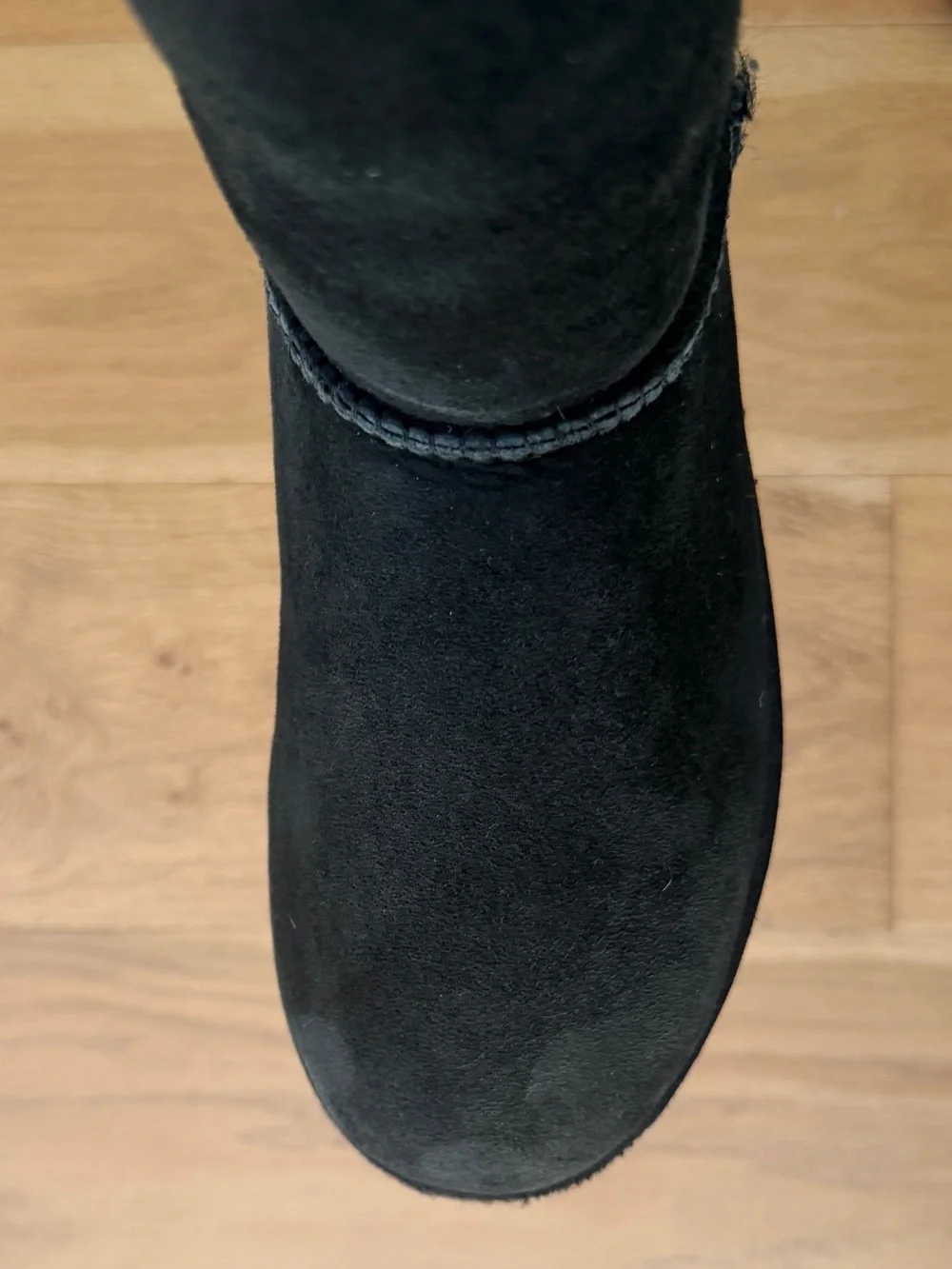 UGG Classic Tall II Shearling Boots Black Suede Pull-on Cozy Winter Aprés Ski 8